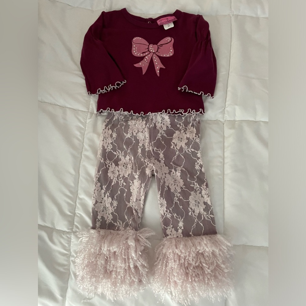 Purrfect girls’ size 24 months two-piece outfit